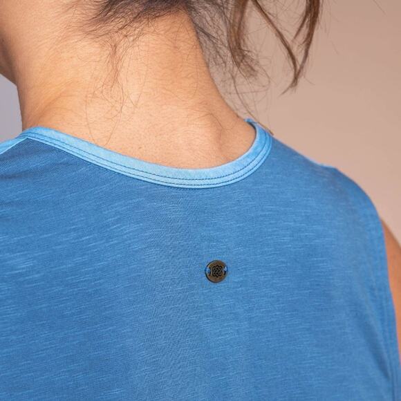 Sherpa - Shaanti Embroidered Blue Tank Top Size Medium New With Tags - Picture 5 of 9